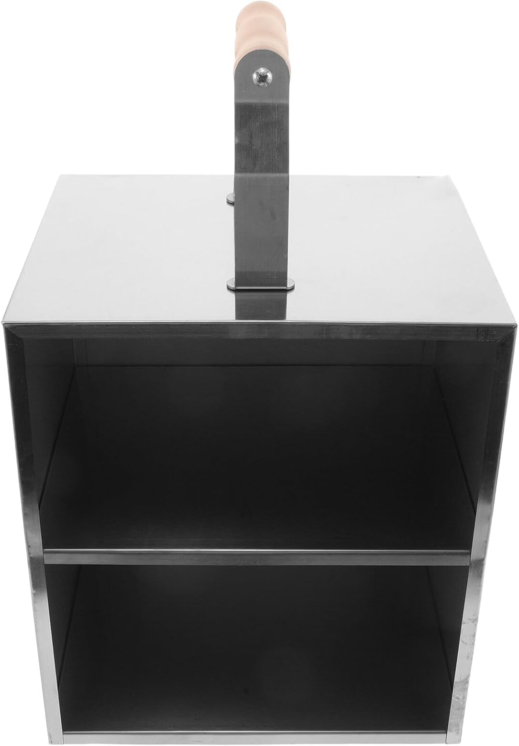 Stainless Steel Charcoal Carrying Box Handle Outdoor Barbecue Charcoal Storage Bucket Portable for Grilling and Camping