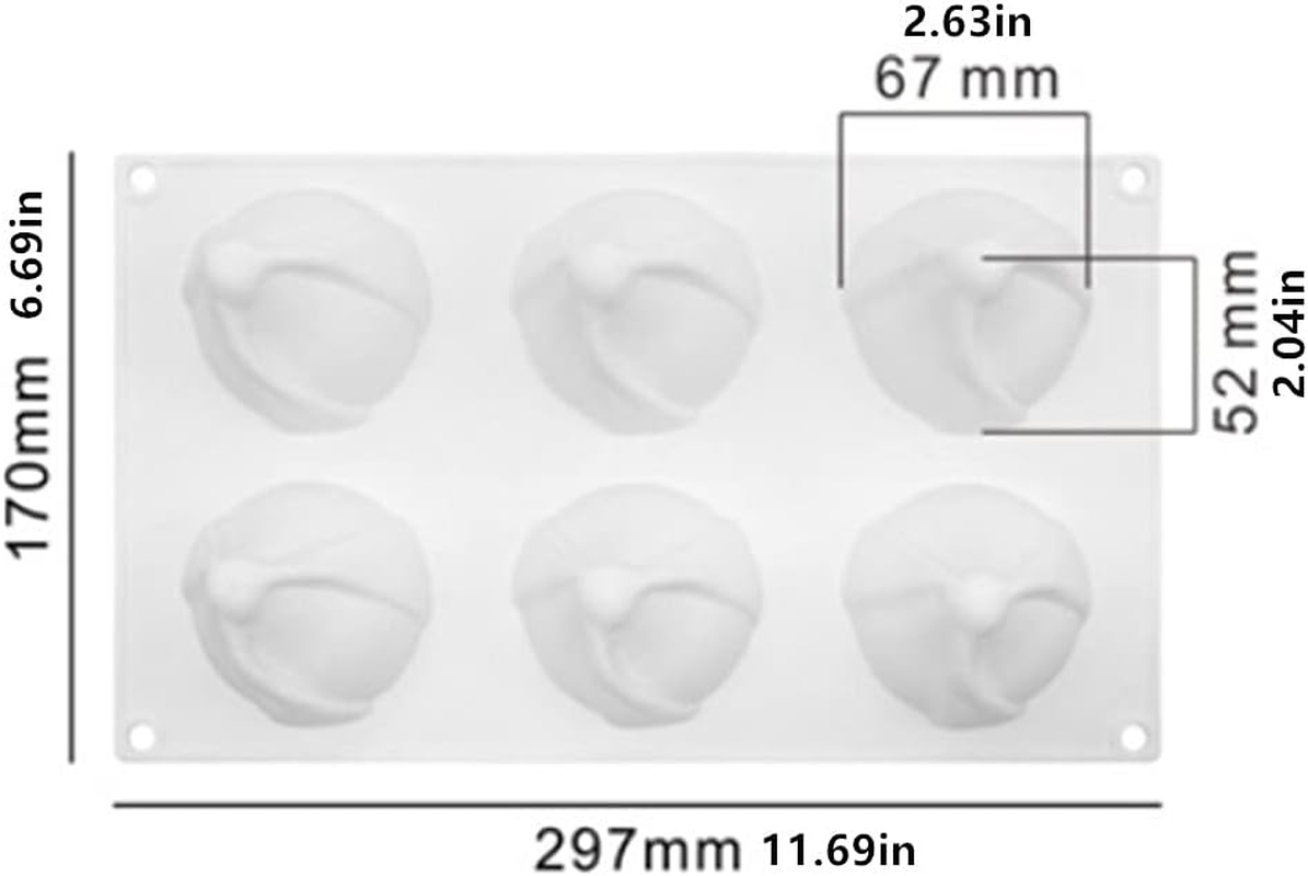 6 Cavity Christmas Hat Shape Silicone Mold Mousse Dessert for Baking Pan Cake Decorating Tools Kitchen Accessories Zhengpingpai image number 3