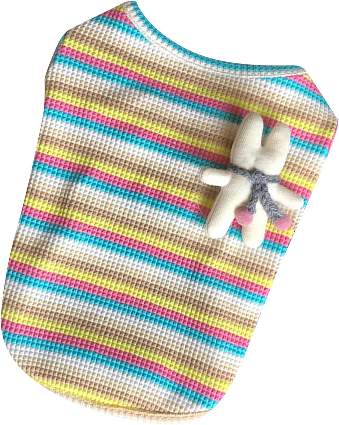 Dog Summer Vest, Stylish Cute Breathable Cat Cotton Striped Tank Tops, Dogs Breathable Sleeveless Vest Lightweight Soft Dog Cooling Vest for Daily Outdoor Travel Camping Walking(2Xl) - L image number 4