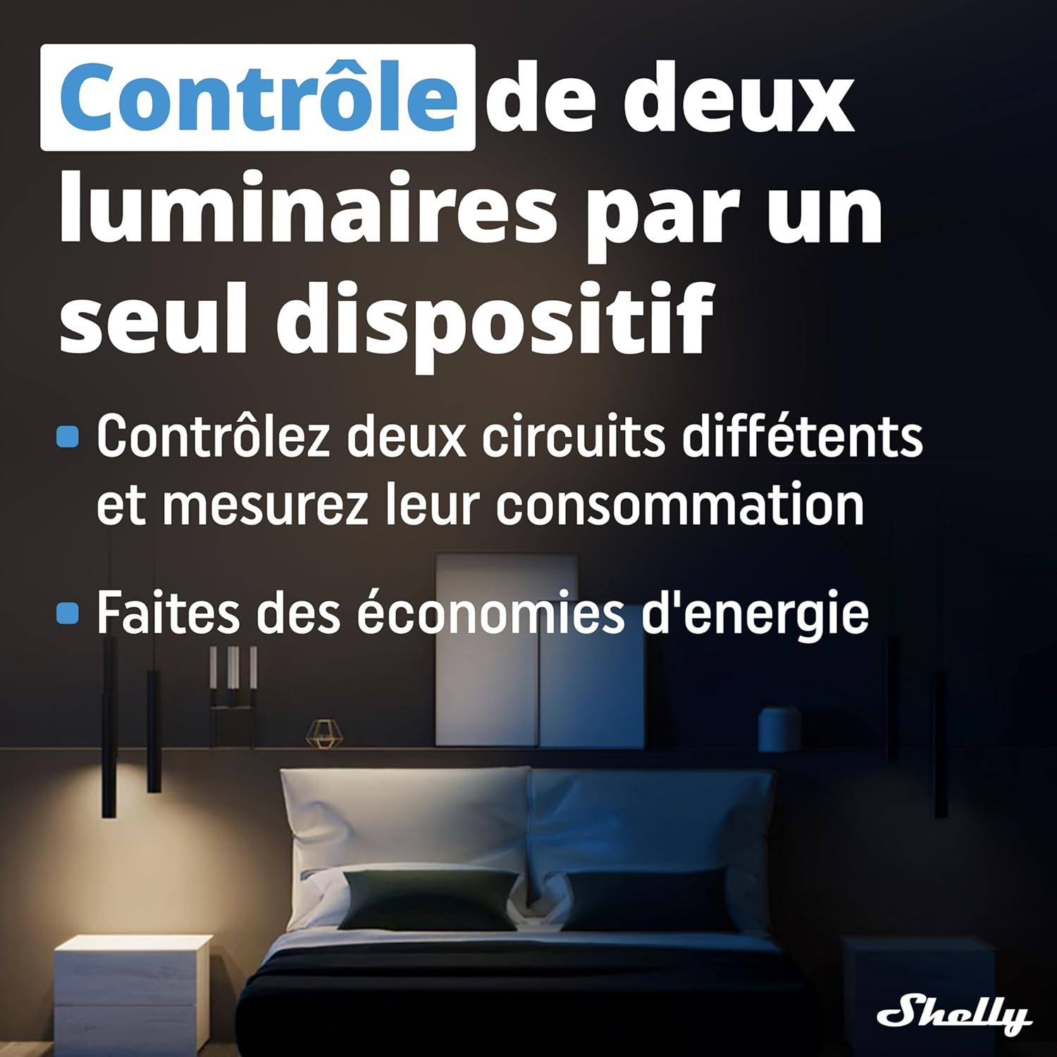 Shelly plus 2PM (16A) - 4 Pack | Wifi & Bluetooth 2 Channels Smart Switch with Power Metering | Home Automation | Roller Shutter Remote Control | Alexa & Google Home Compatibility | Ios Android App image number 5