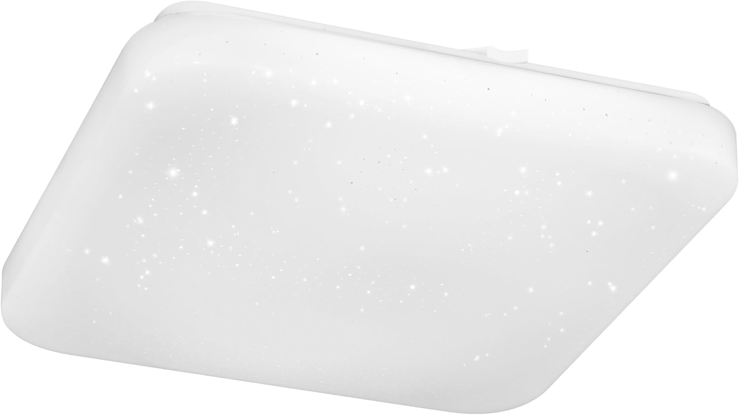 Eglo LED Ceiling Light Pogliola, Ceiling Lamp with Crystal Effect and Dip Switch, Kitchen Ceiling Lamp, Metal and Plastic in White, Warm White, Neutral White, Cool White, 33X33 Cm