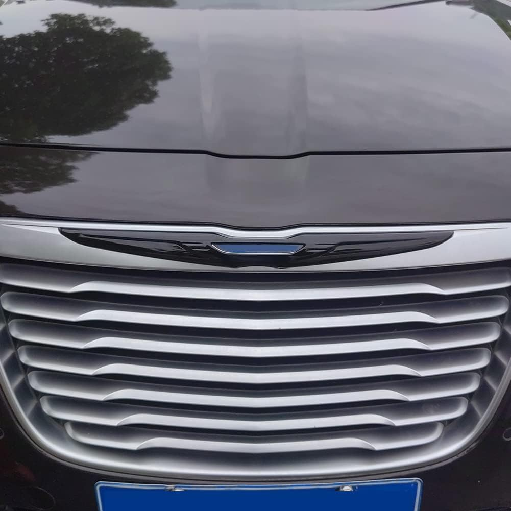 Kolya Glossy Black Exterior Front Bumper Center Grille Emblem Cover Grill Badge Molding Trim for Chrysler 300 300C Accessories 2011-2023 image number 6