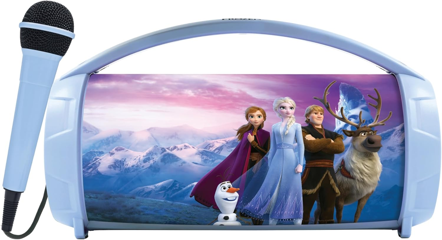 LEXIBOOK - Disney Stitch - Wireless Light Speaker with Microphone, Stereo Sound, Karaoke Function, USB and SD Card Ports, Rechargeable Battery, Handle to Carry Everywhere, Blue, BTP585DZ image number 4