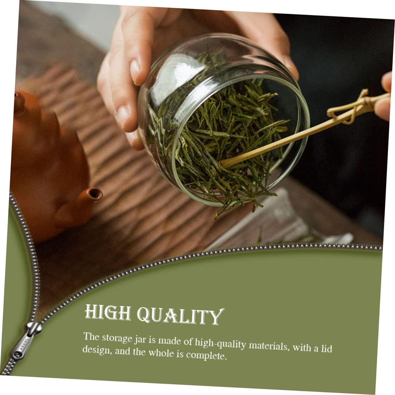 Cabilock Glass Tea Canister Airtight Lid High Borosilicate Glass Mini Loose Leaf Storage Jar for Home Tea Container Small Size