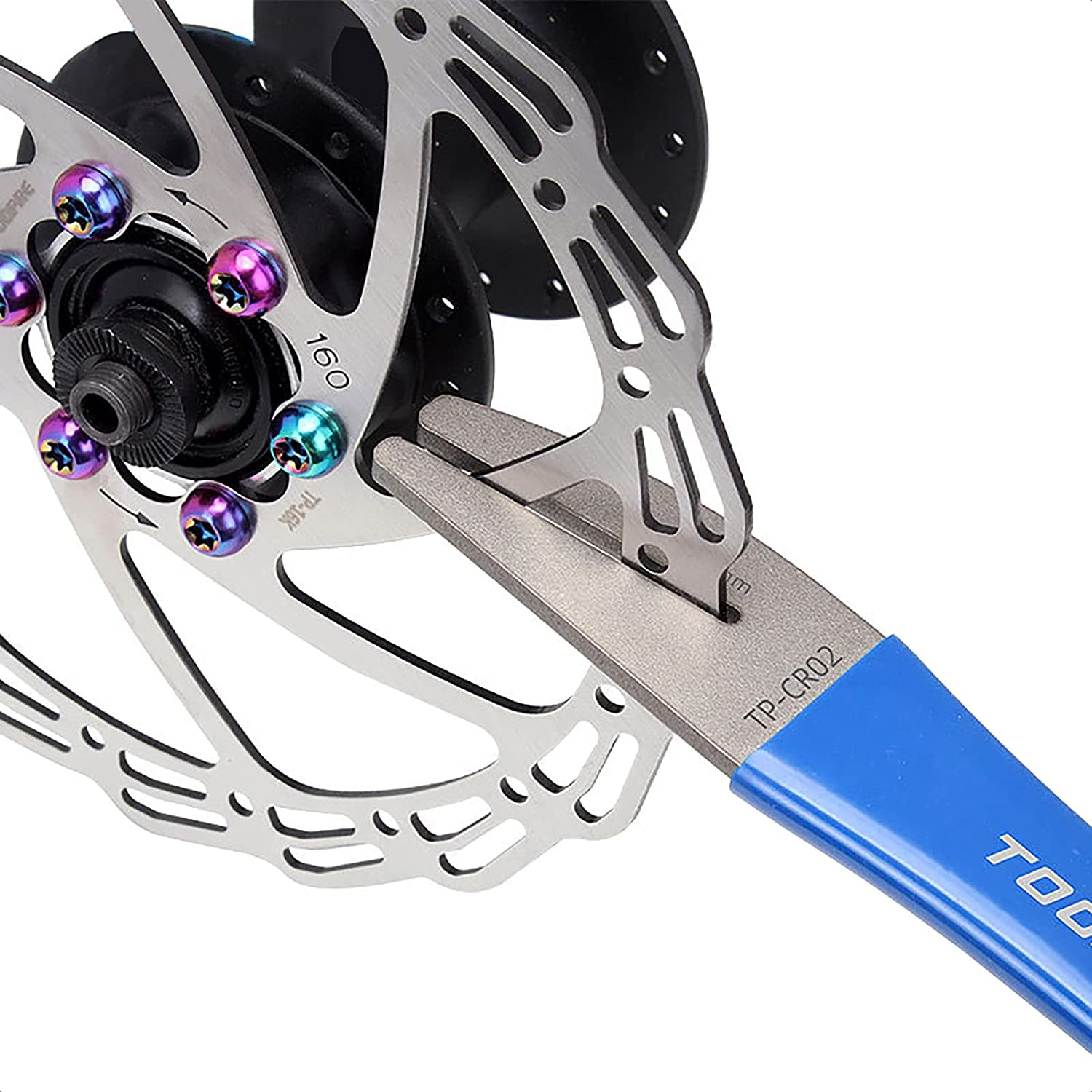 ALEOED Rotor Truing Fork, Bicycle Disk Brake Rotor Alignment Tool for Mountain Road Bike MTB image number 4