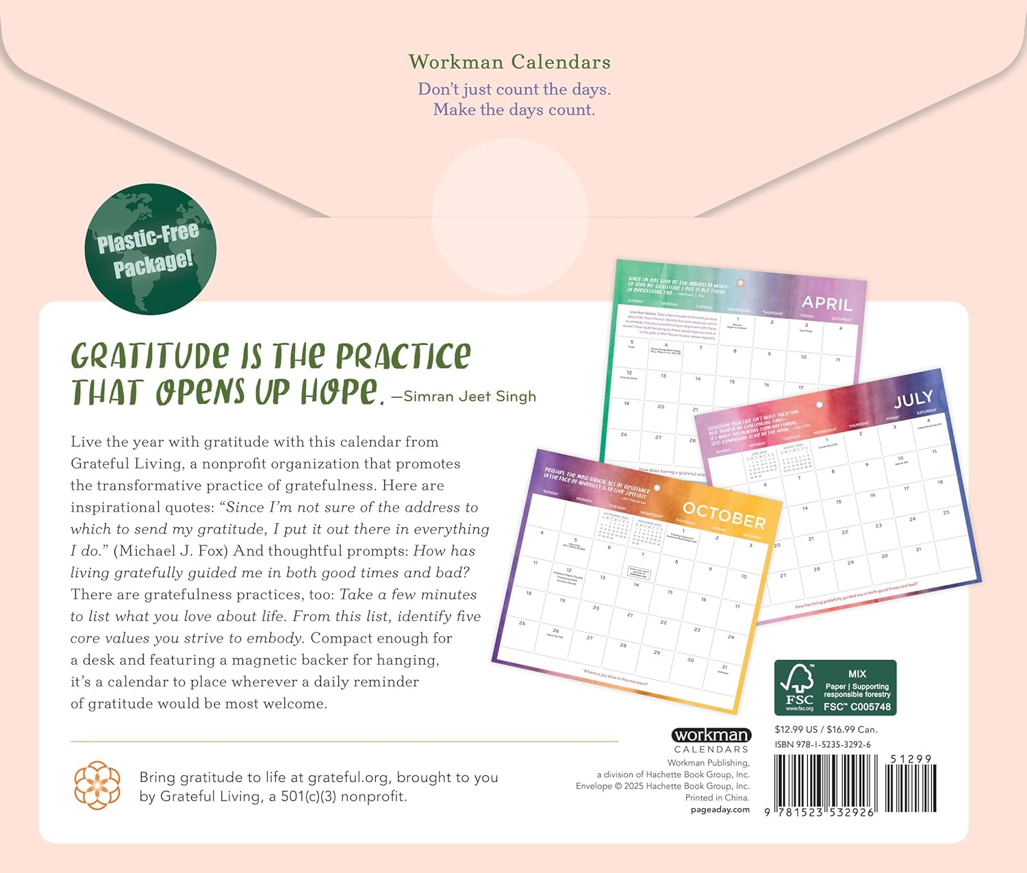 Everyday Gratitude Magnetic Wall Calendar 2026 image number 4