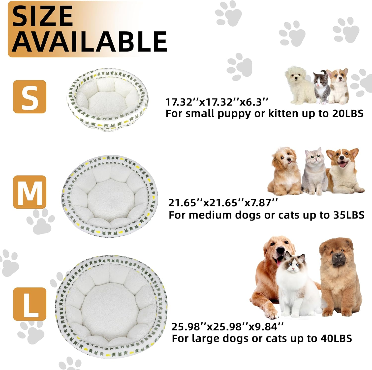 ROYPET Dont Cuddler Pet Nest, Small Dog Bed & Cat Bed, Anti-Anxiety Puppy Cuddler Bed, Cozy round Fluffy Plush Pet Bed, Comfortable and Safe Residence, for Small Cats & Dogs ﻿ (Beige, S) image number 4