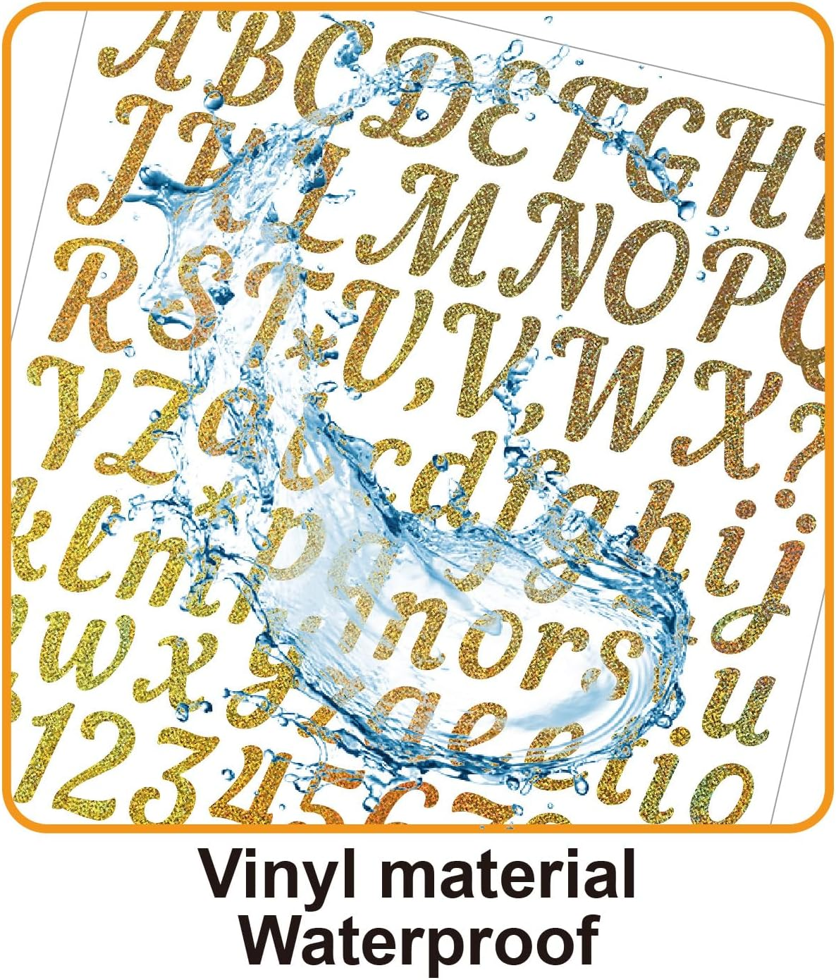 Gold Letter Stickers Glitter Alphabet Stickers Self Adhesive Waterproof Vinyl Small ABC Letters for Graduation Cap Water Bottles Cup Mailbox Number Scrapbooking Sign Crafts (5 Gold+5 Silver) image number 2