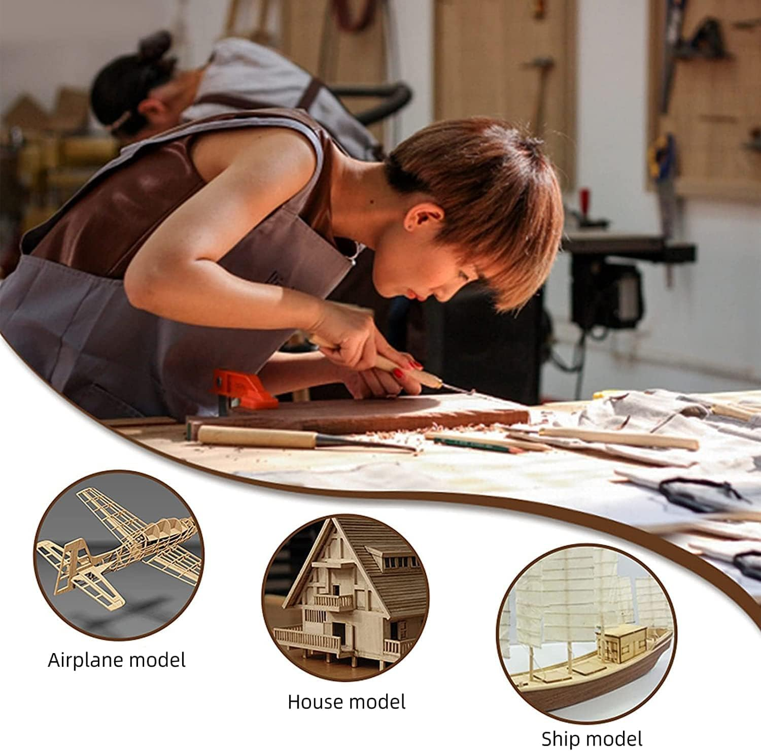 12 Pack Balsa Wood Sheets,200X100X1Mm Thin,Unfinished Plywood Square Light Craft Model Craft Wooden Plate for Airplane,Boat,Craft Model image number 4