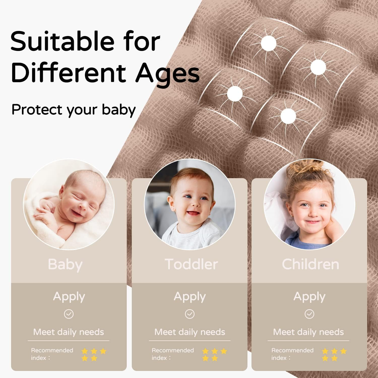 Hooded Towels for Newborn 2 Pack 100% Muslin Cotton Bath Towel with Hood,Large 35.4X35.4Inch, Soft image number 1