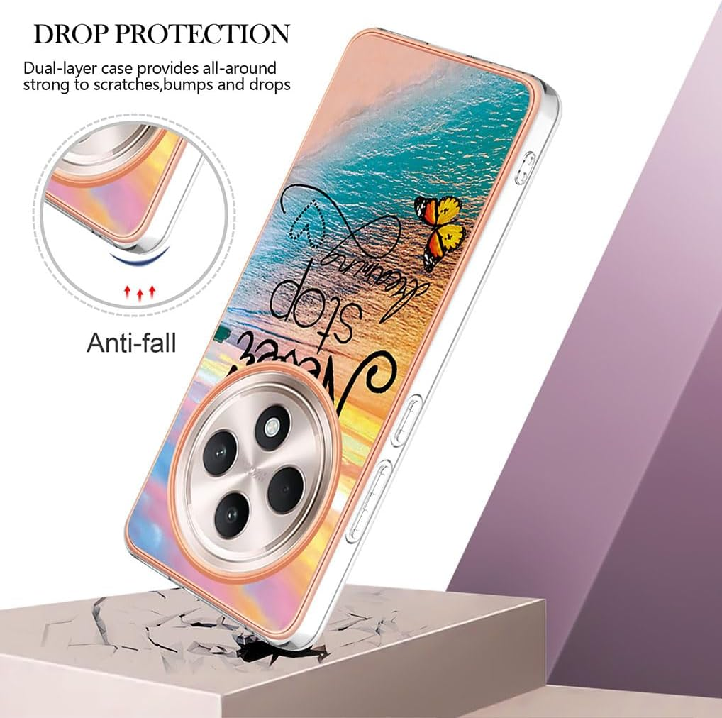 SEAHAI Case for OPPO Reno 12F 4G / OPPO Reno 12 FS 5G (Reno12 F 5G), Colourful Pattern Ultra Thin Shiny Soft Silicone TPU Shockproof Mobile Phone Case Cover Flexible Mobile Phone Case Protective Cover image number 1