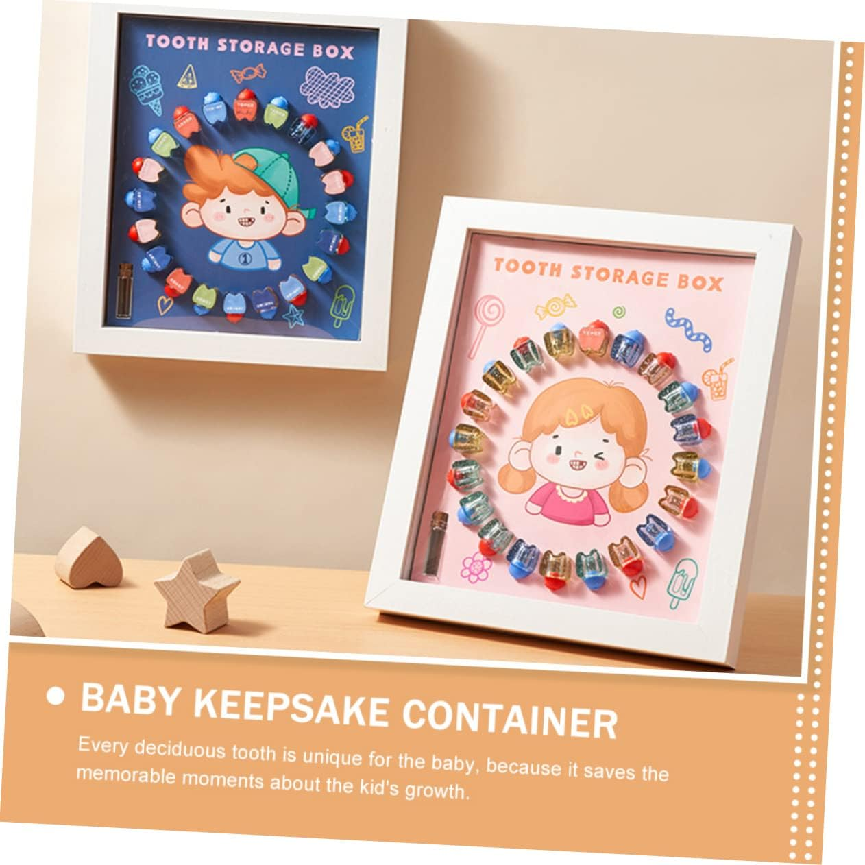 Teeth Storage Box Keepsake Tooth Case Holder for Boys and Girls First Loss Collection Box Storage image number 5