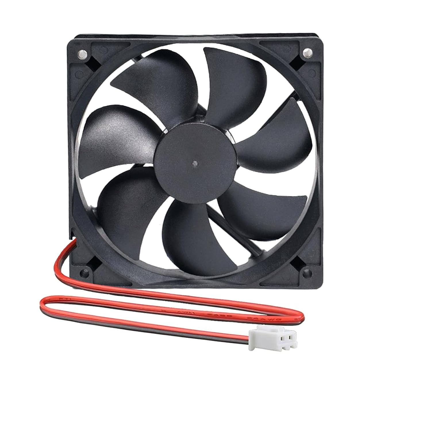 Ronyaoko 12Cm Computer Case Fan,120Mm Cooling Case Fan for Computer Cases Cooling,12V DC 2-Pin,Quiet Fan, with Metal Finger Guard Grill, Black 120Mmx25Mm Fan image number 4