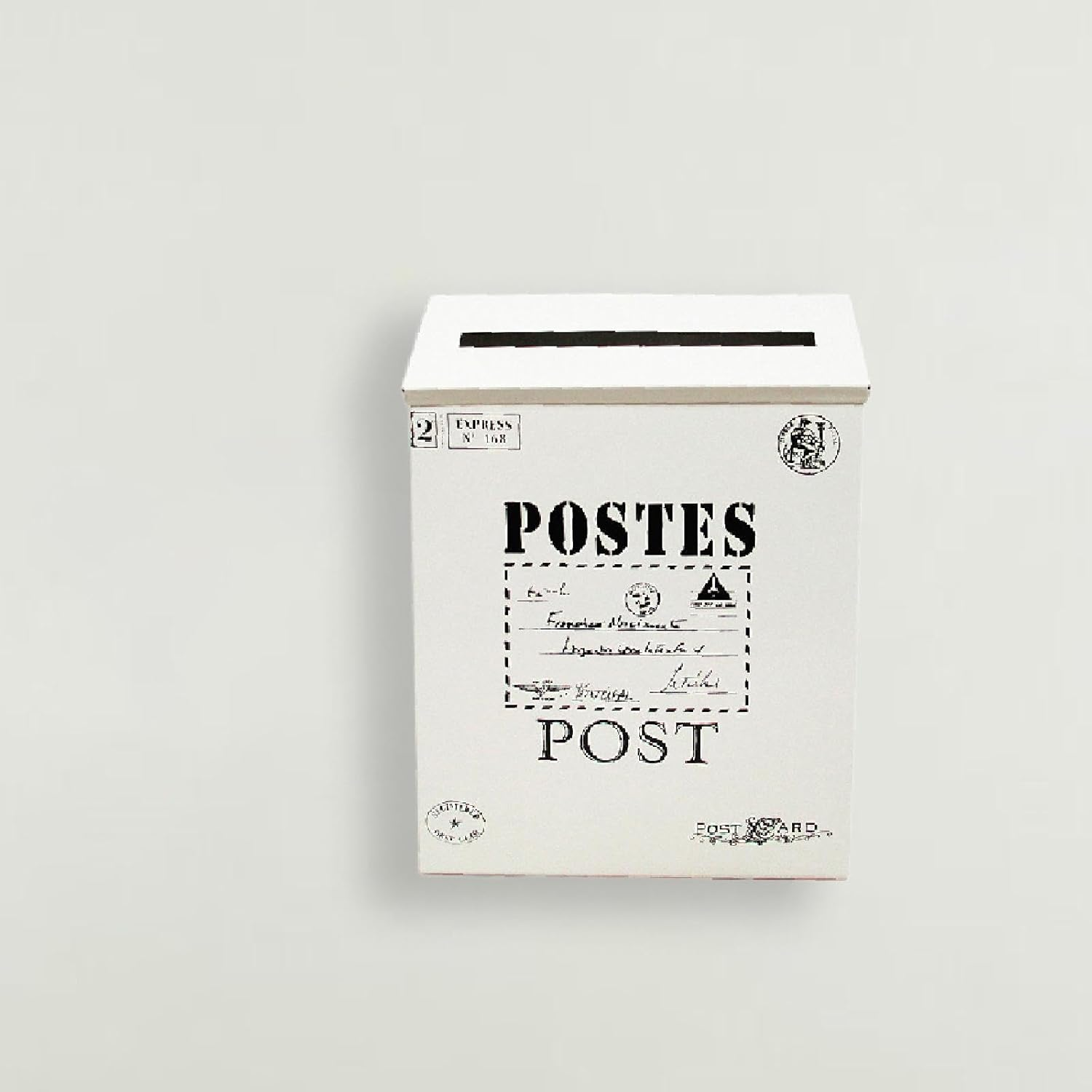 Generic Vintage Wall Mounted Mailbox with Newspaper Slot for Outdoor Use, Beige image number 3