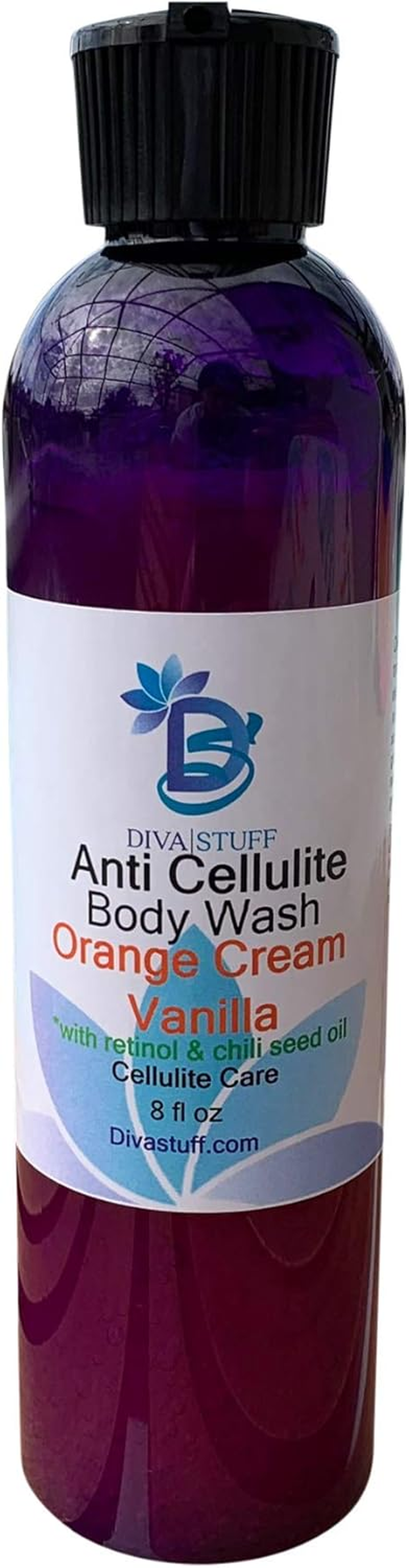 Anti Cellulite Body Wash, Orange Cream Scent, with Retinol and Caffeine, by Diva Stuff image number 1