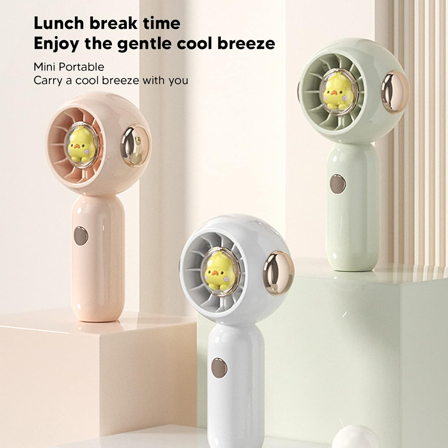 Portable Handheld Fan - Personal Cooling Fan with Adjustable Speed, Compact Electric Design, USB Charging, for Indoor & Outdoor Use