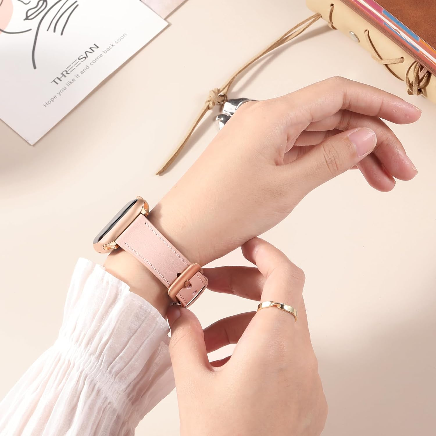 WJK Compatible with Apple Watch Series 11 10 9 8 7 6 5 4 3 2 1 SE and Iwatch 38Mm 40Mm 41Mm 42Mm Women Men, Top Grain Genuine Leather Replacement Wristband for Apple Watch, Multi Colors