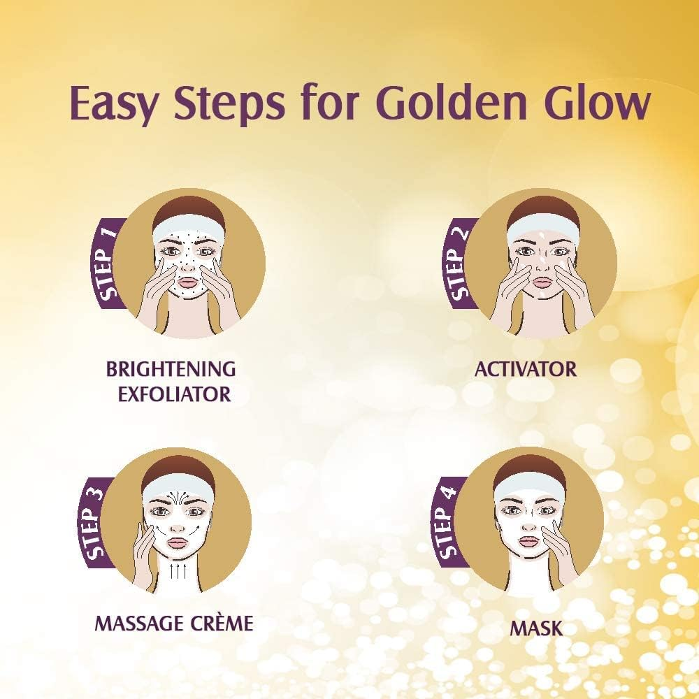 Lotus Herbals Radiant Gold Cellular Glow Facial Kit 37 G(Set of 4)