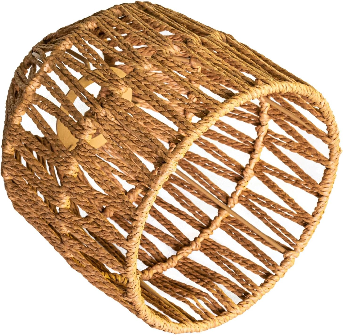 Small Rattan Lampshade, Small Boho Pendant Lampshade (Brown, Pack of 3) image number 2