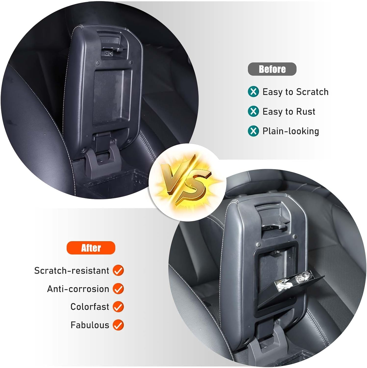 Armrest Hidden Storage Box Compatible with Mitsubishi Triton / L200 Accessories | ABS Plastic Center Console Privacy Organizer | 1PC (For Triton 2019-2023) image number 6