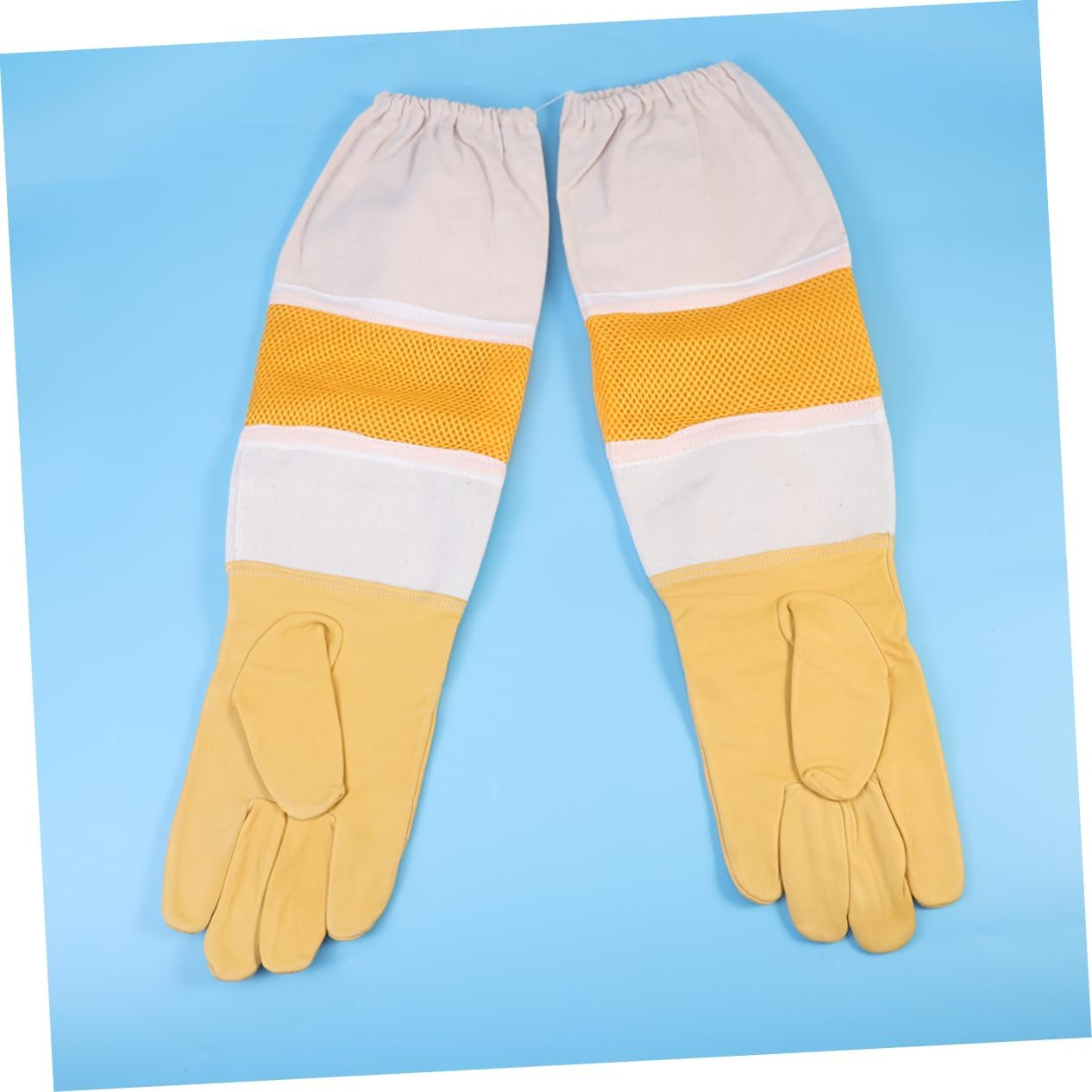 HANABASS 2Pcs Beekeeping Gloves Beekeeper Prevent Gloves Professional Protective Sleeves Apiculture Equipment XL Men Women Unisex Design image number 4