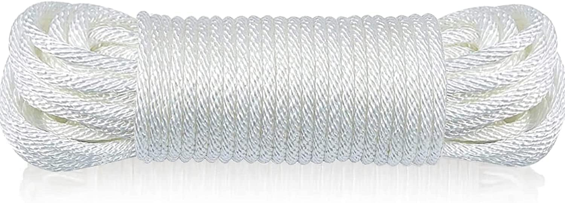 Huouo 1/4" Flagpole Rope - Solid Braid Polyester Flag Halyard Line Designed for Flag Pole (50 Feet) image number 4