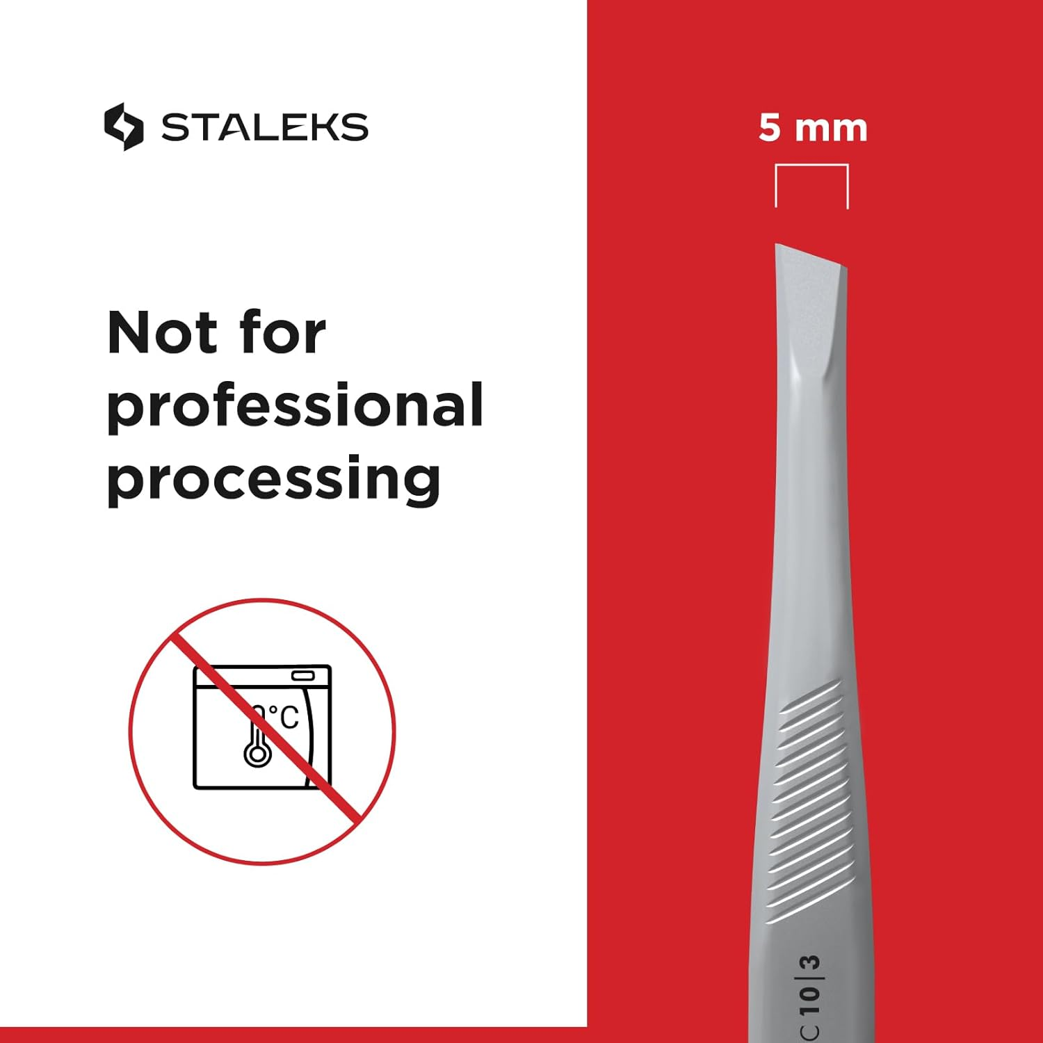 Staleks Eyebrow Tweezers CLASSIC TC-10/3 (Wide Slant) image number 6