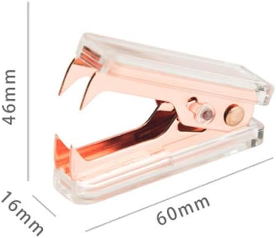 Multibey Clear Acrylic Desktop Set Self-Stick Note Holders & Staple Removers Tool Memo Pad Holder Dispenser Office School Supplies (Gold) - Gradient Black image number 3