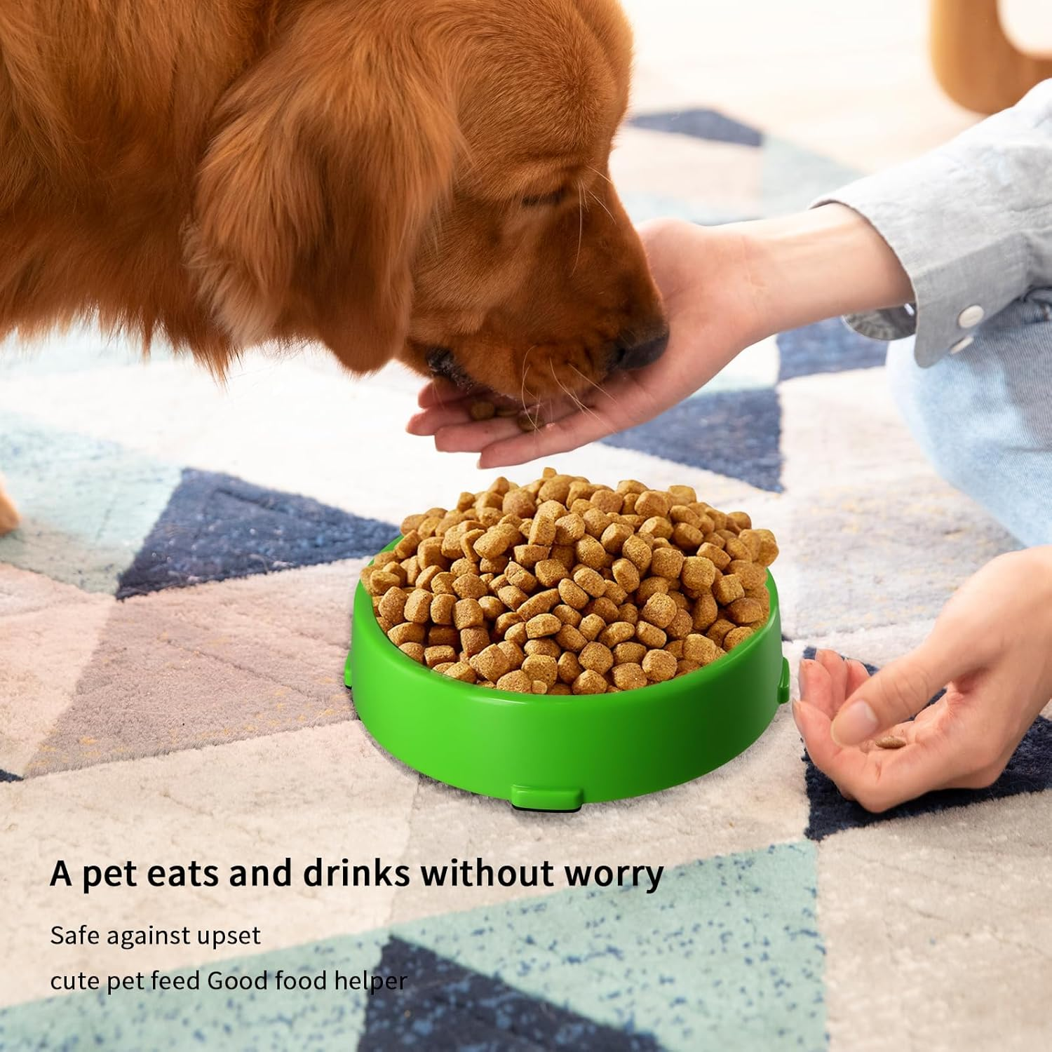 Slow Feeder Dog Bowl, Slow Eating Dog Food Bowl 20Cm X 5Cm, Plastic Slow Feeder Pet Bowl to Slow down Eating, Anti-Overeating, Healthy Eating Bowl