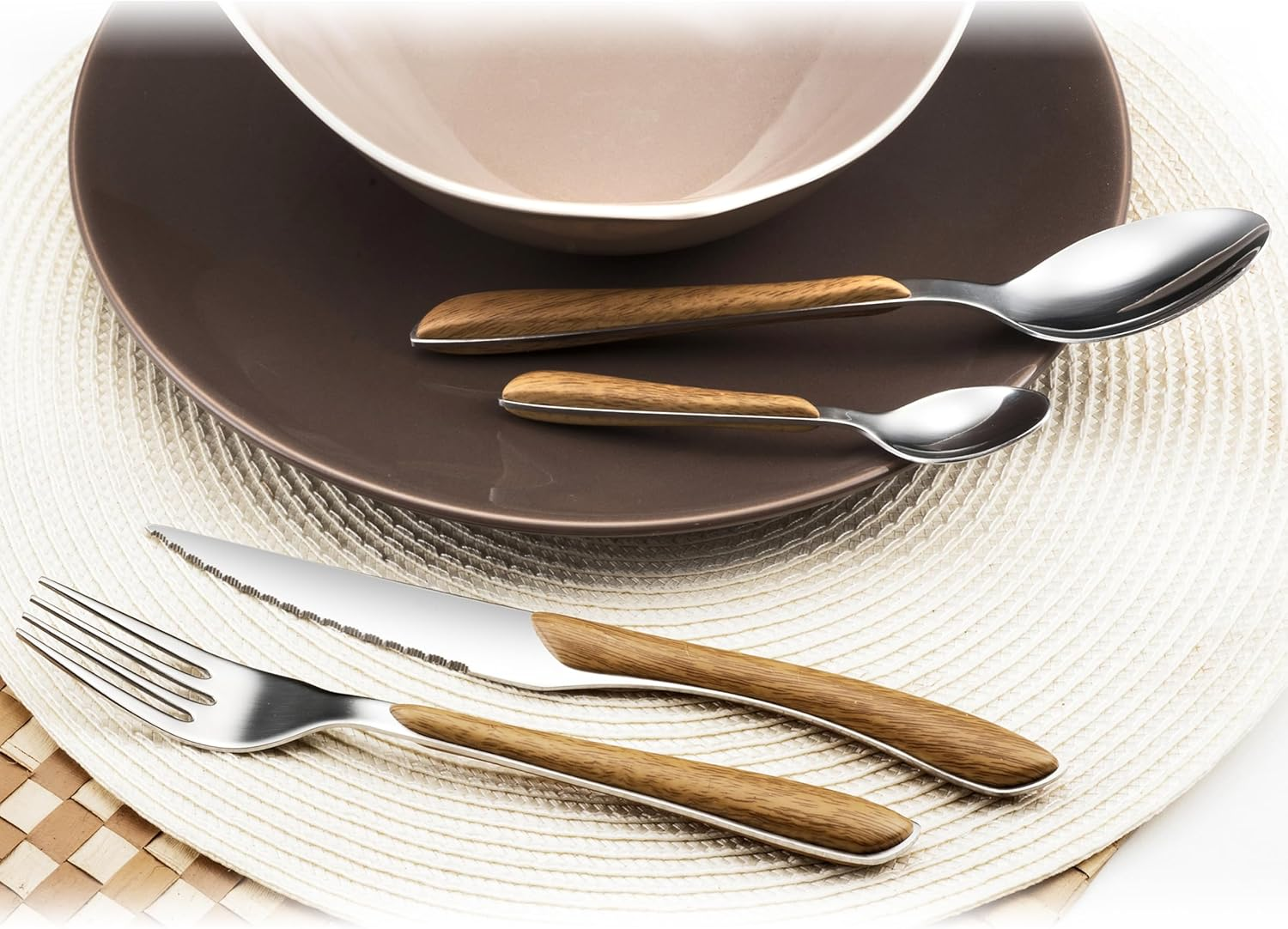 Amefa ECLAT Nature - Light Wood 24-Piece Household Set - Bois Noir image number 6