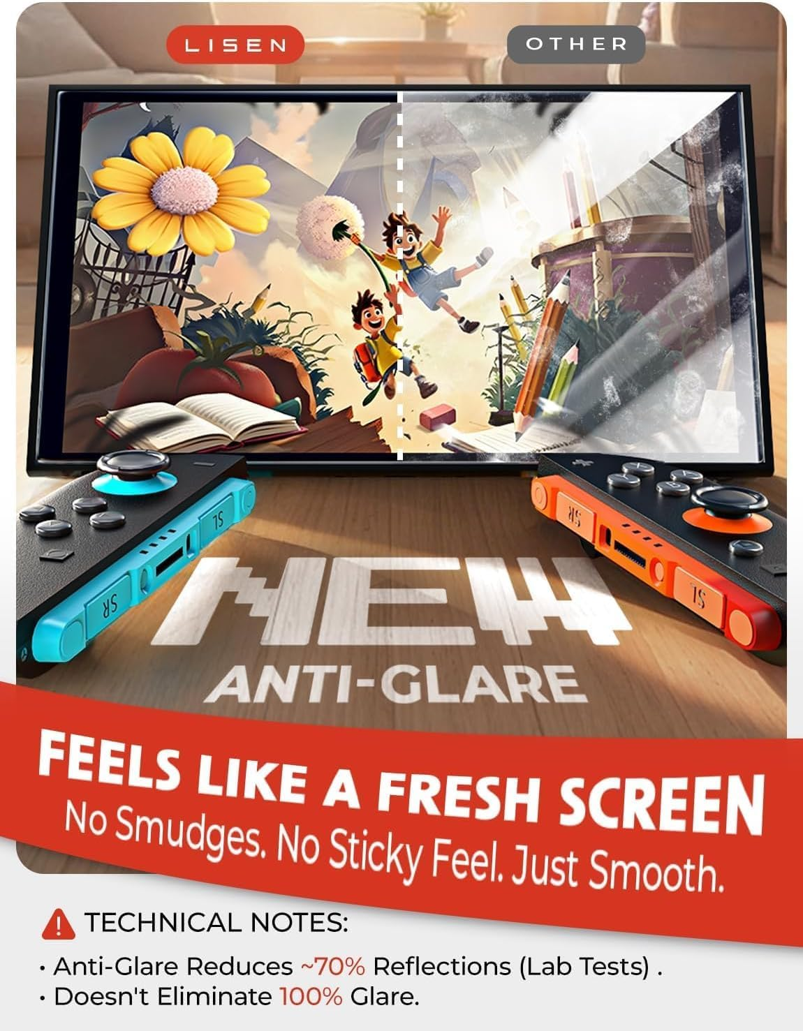 LISEN for Nintendo Switch Screen Protector image number 6