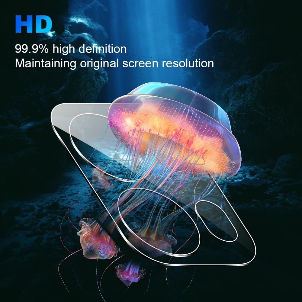 Lemxiee Pack of 3 for Oppo Reno 13 Pro 5G Camera Protection Tempered Glass HD Anti-Scratch One-Piece Tempered Glass Camera Protective Film for Oppo Reno 13 Pro 5G image number 5