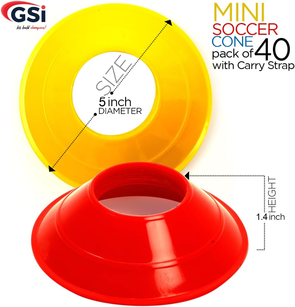 GSI Soccer Cones for Sports | Comes with Shoulder Strap | for Agility Training Drills image number 4