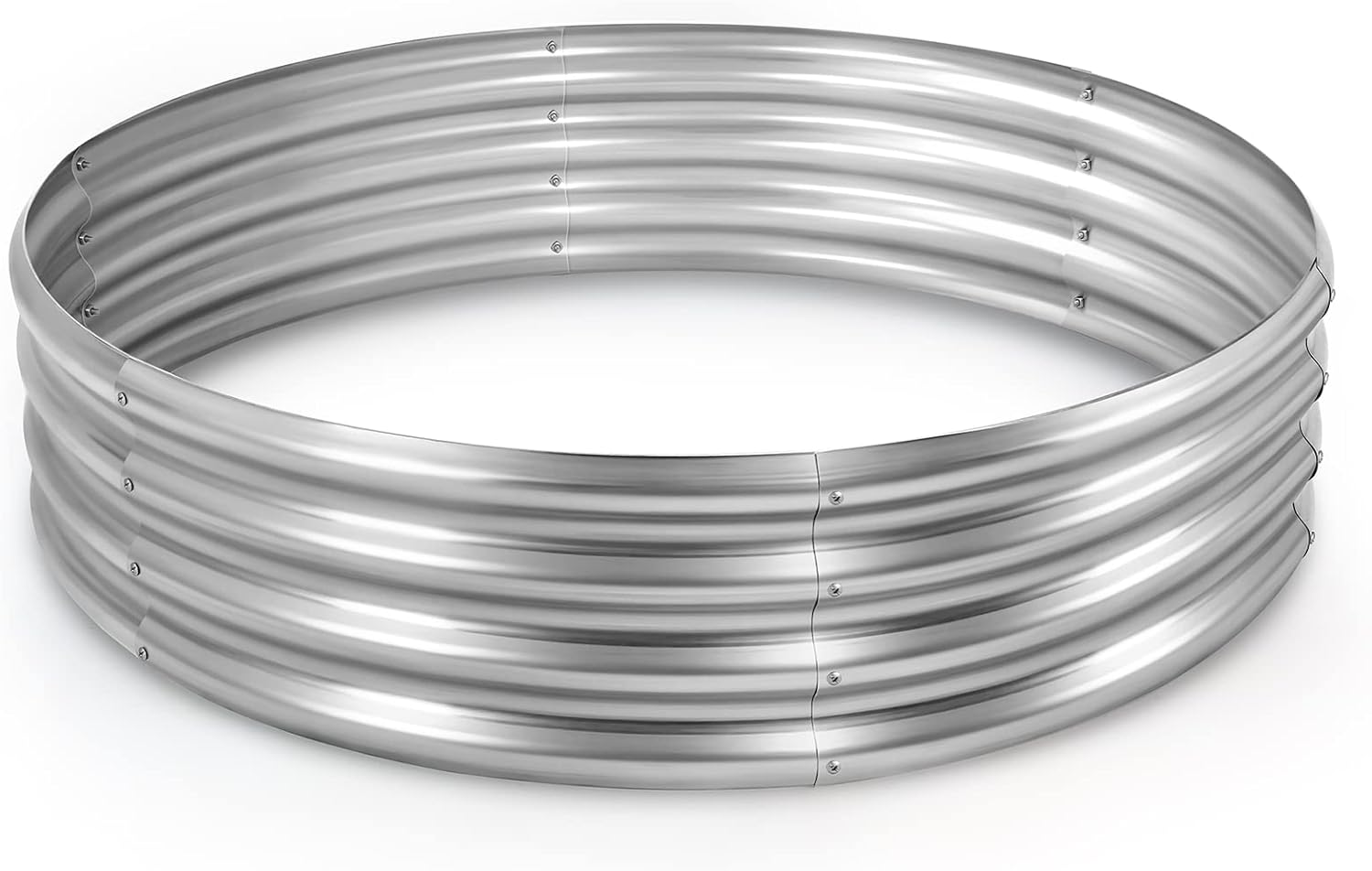 Land Guard Galvanized Raised Garden Bed Kit, round Large Metal Galvanized Planter Raised Garden Boxes Outdoor&hellip;