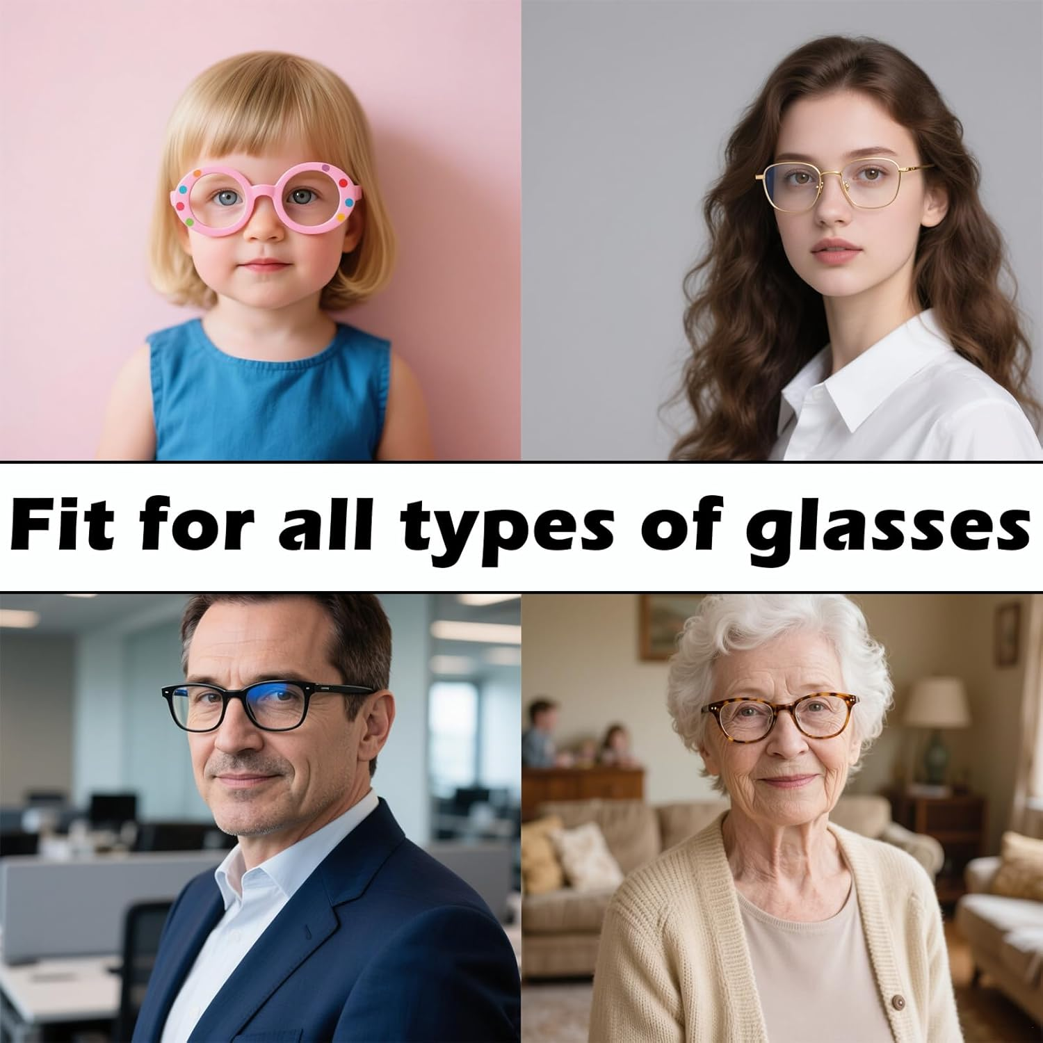 4Pcs Glasses Chain, Sunglasses Chains, Glasses Straps for Men and Women Chain Cord Eyewear Retainer image number 4