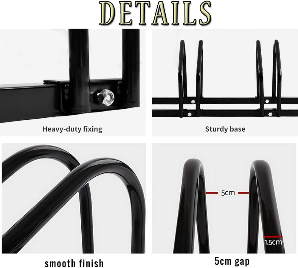 Elora Bicycle Upto 5 Bike Stand Rack Storage Floor Parking Holder Cycling Portable Stands image number 3