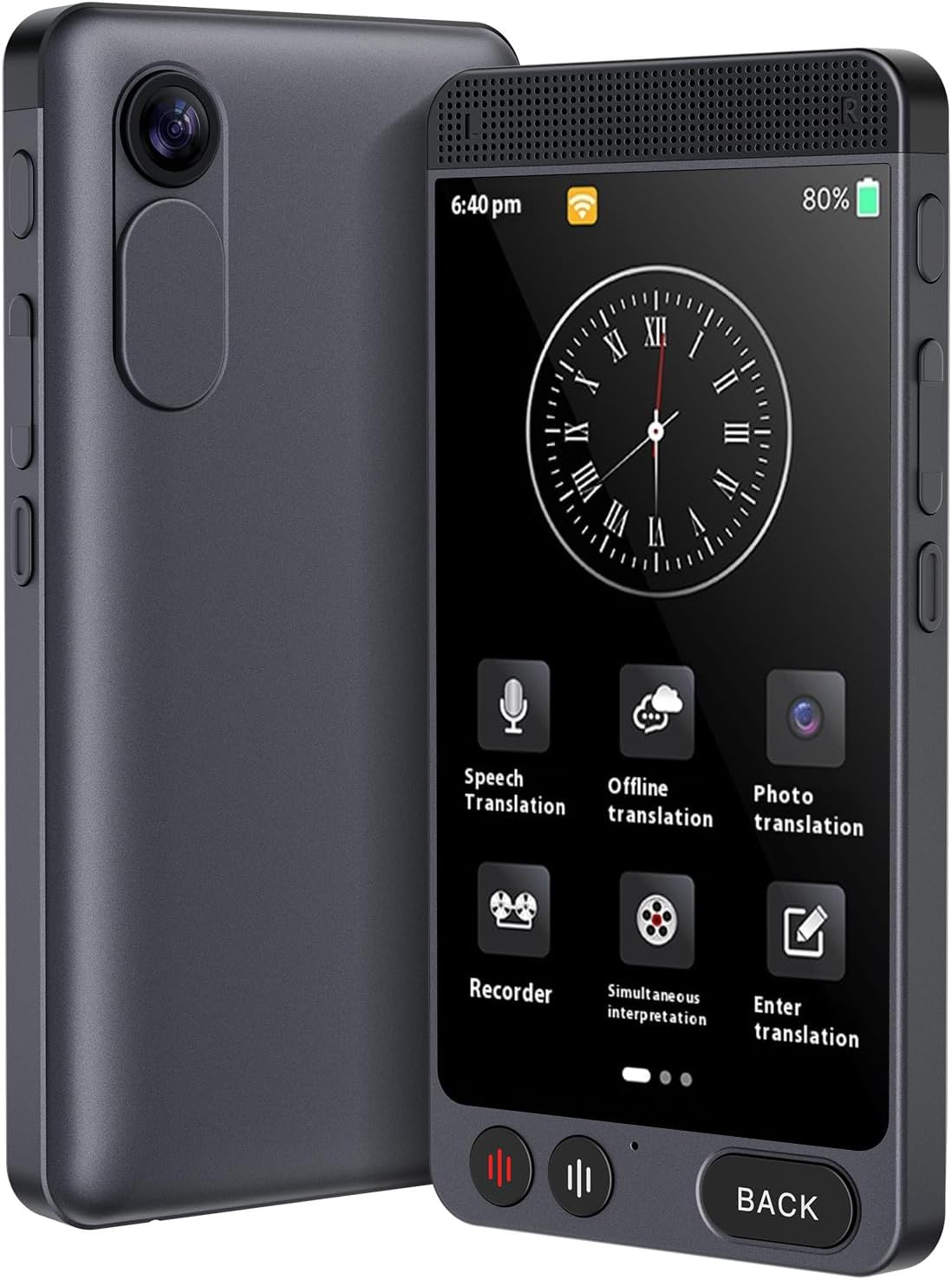 Language Translator Device, Two Way Real-Time Voice/Photo Translator with 142 Languages, Portable Online/Offline Instant Translation for Business Learning Travel, 4.0 Inch HD Touch Screen