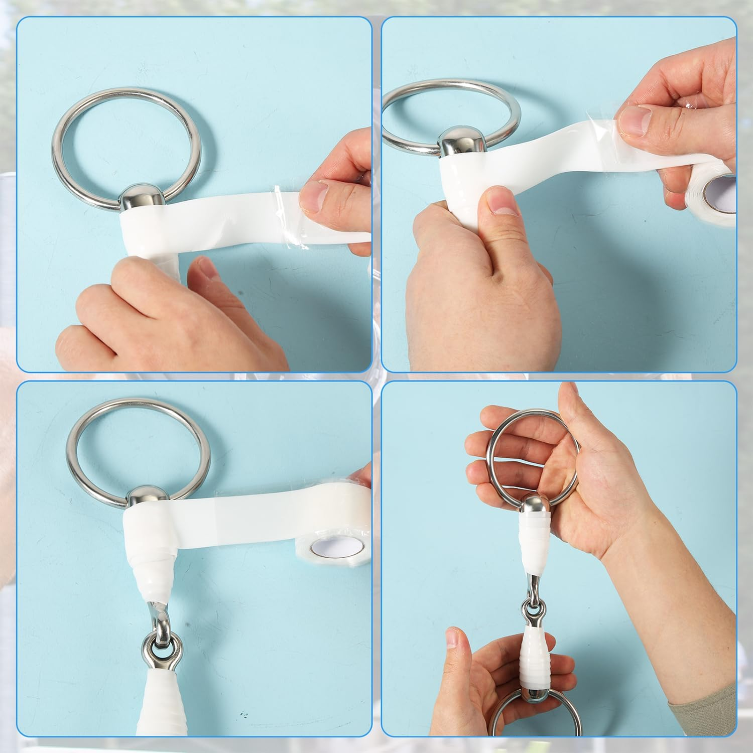 3 Rolls Horse Bit Wrap Tape, Elastic Horse Bit Guards Protector for Equines Equestrian, Silicone Horse Bit Accessories Protection for Horses Bit Care Supplies image number 2