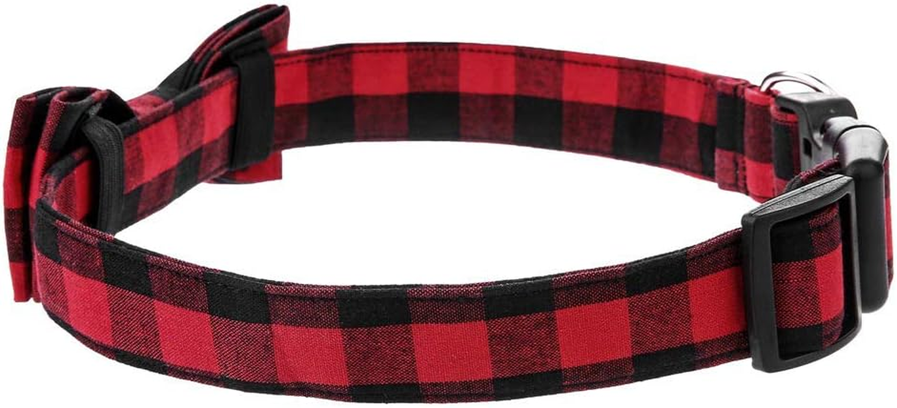 Love Dream Dog Collar with Bowtie, Soft and Comfortable Breakaway Plaid Dog Collar with Cute Bow Tie for Small Medium Large Dogs (Small) image number 1