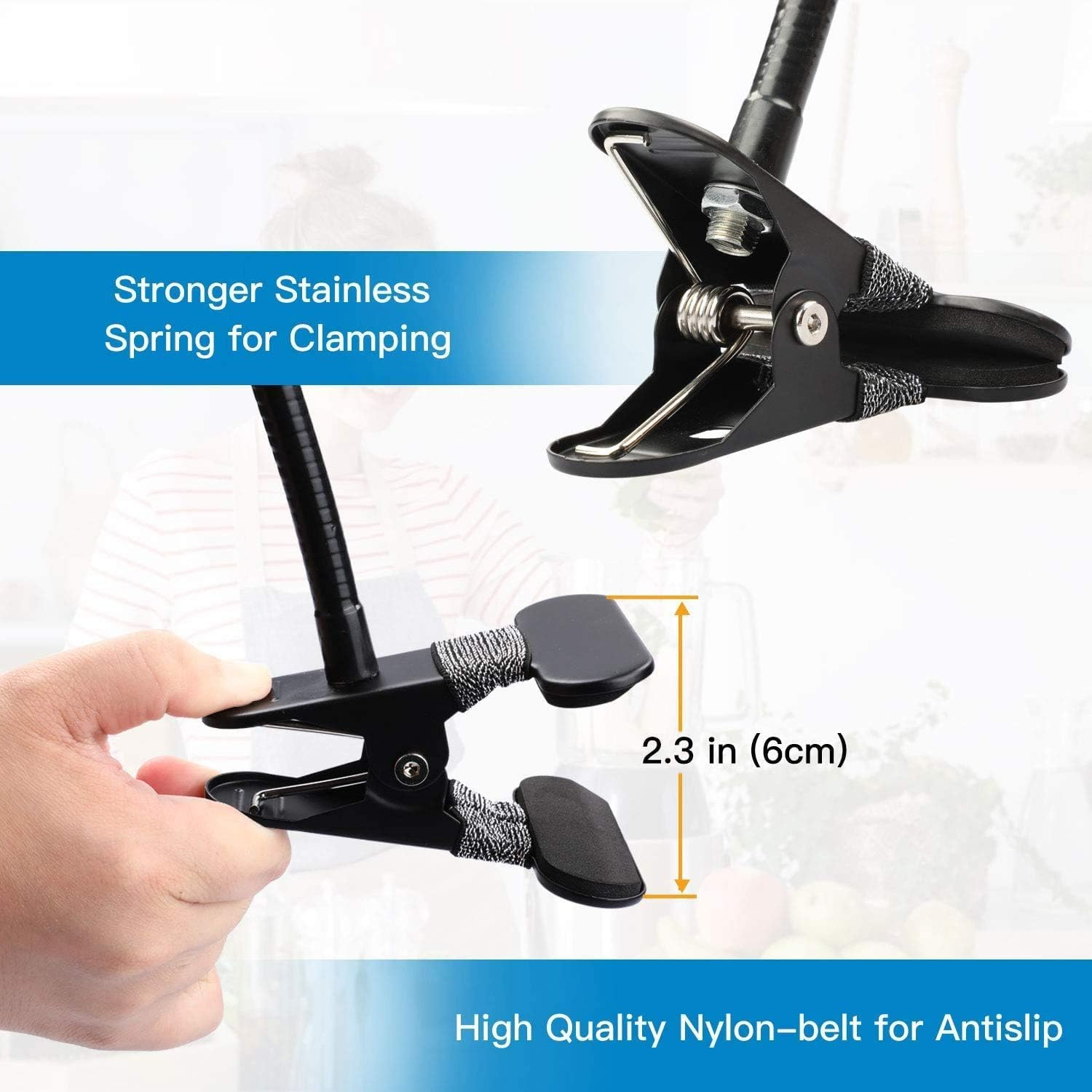 Bytebliss 25 Inch Webcam Stand - Flexible Desk Mount Clamp Gooseneck Stand Compatible with Logitech Webcam C930E,C930,C920, C922X,C922, Brio 4K, C925E,C615 image number 5