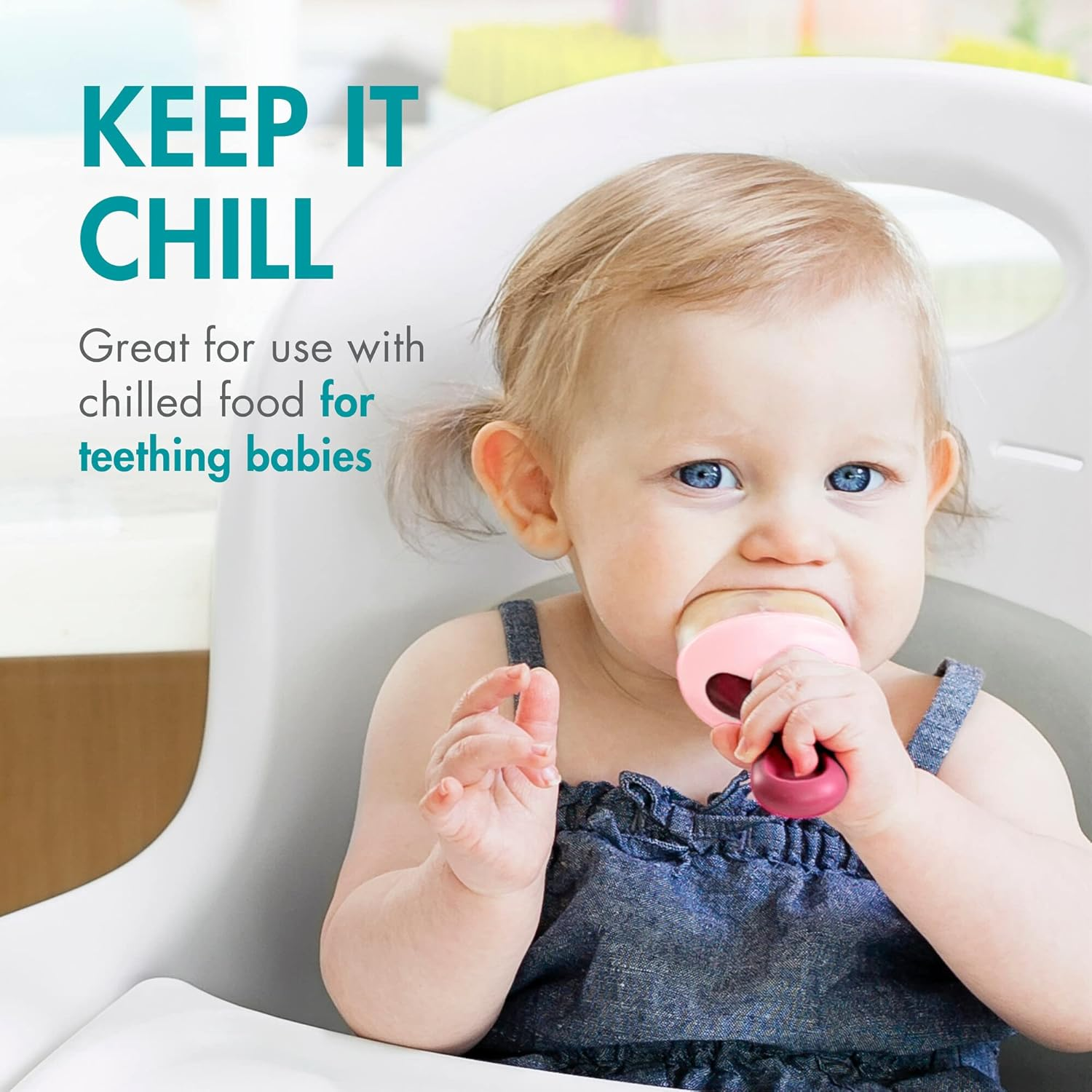 Boon Pulp Silicone Baby Feeder &mdash; 1 Count &mdash; Pink and Blush &mdash; Soft Silicone Vegetable and Fruit Feeders &mdash; Teething Baby Essentials image number 2