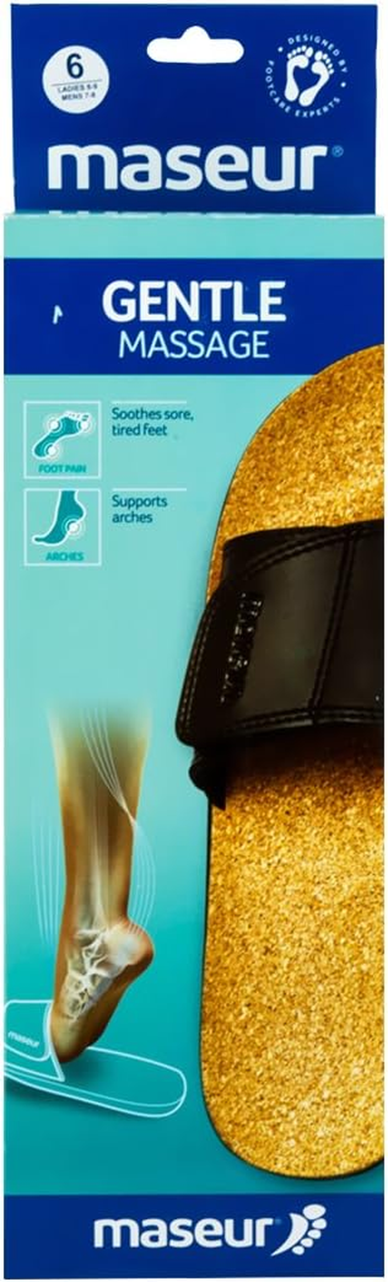 Gentle Massage Sandal Black Size 8 image number 3