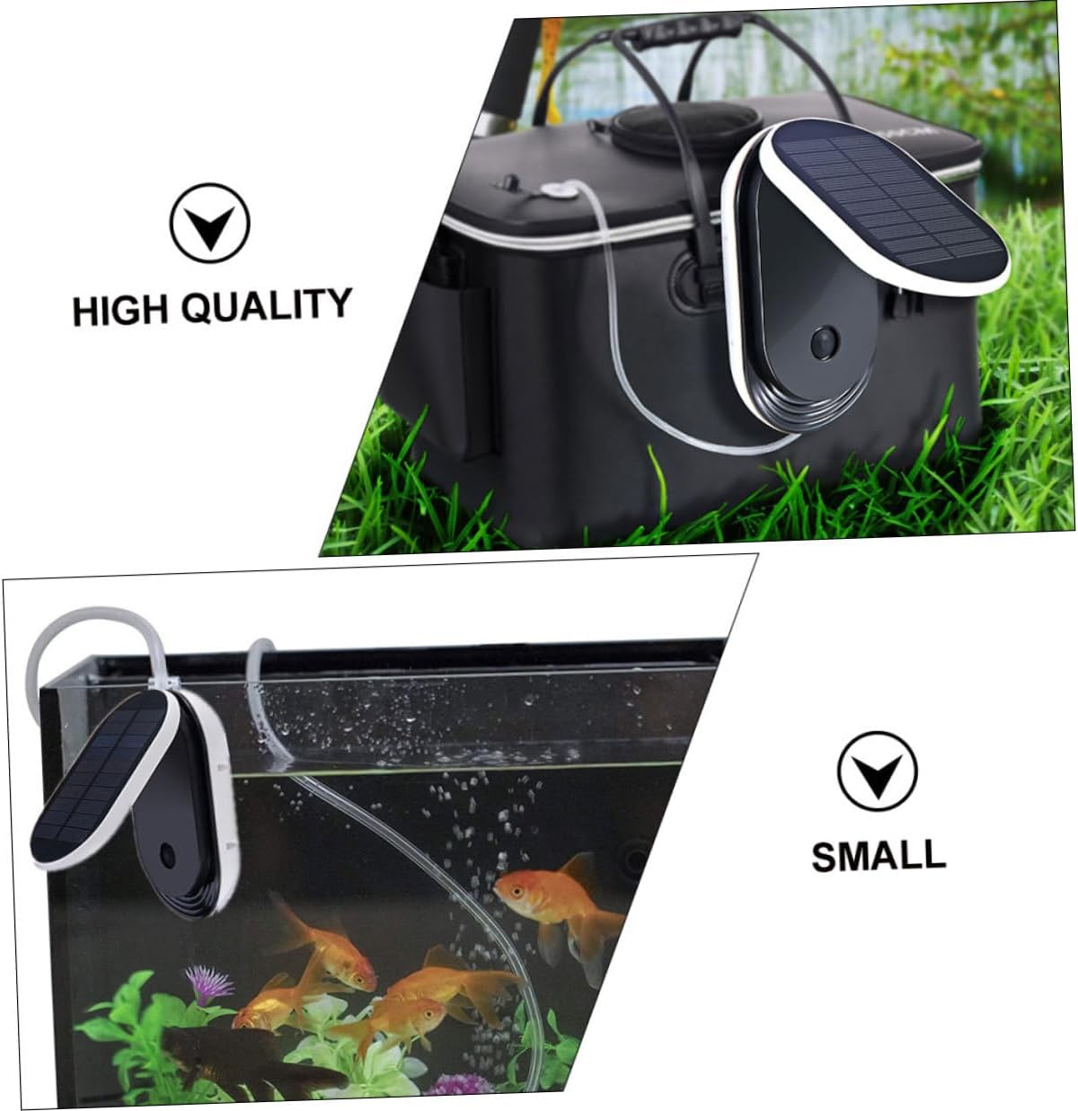 INOOMP Solar Oxygen Aerator Pump Portable Lightweight Solar-Powered Fish Tank Aeration Tool for Outdoor Garden Fish Tank Oxygenation Housewarming image number 3