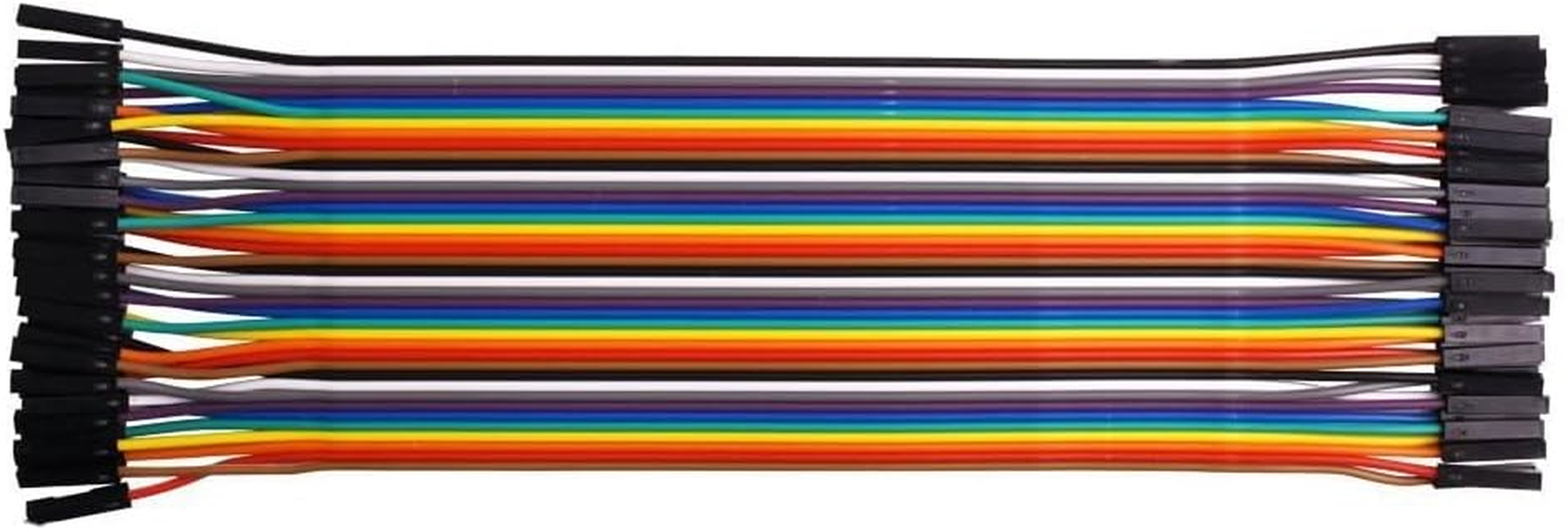 BIGTEDDY 40Pcs Dupont Cable 20Cm Jumper Wire for 2.54Mm Spacing Pin Headers, Multicolor, Copper, 40 Wires, Compatible with Devices with 2.54Mm Spacing Pin Headers image number 6