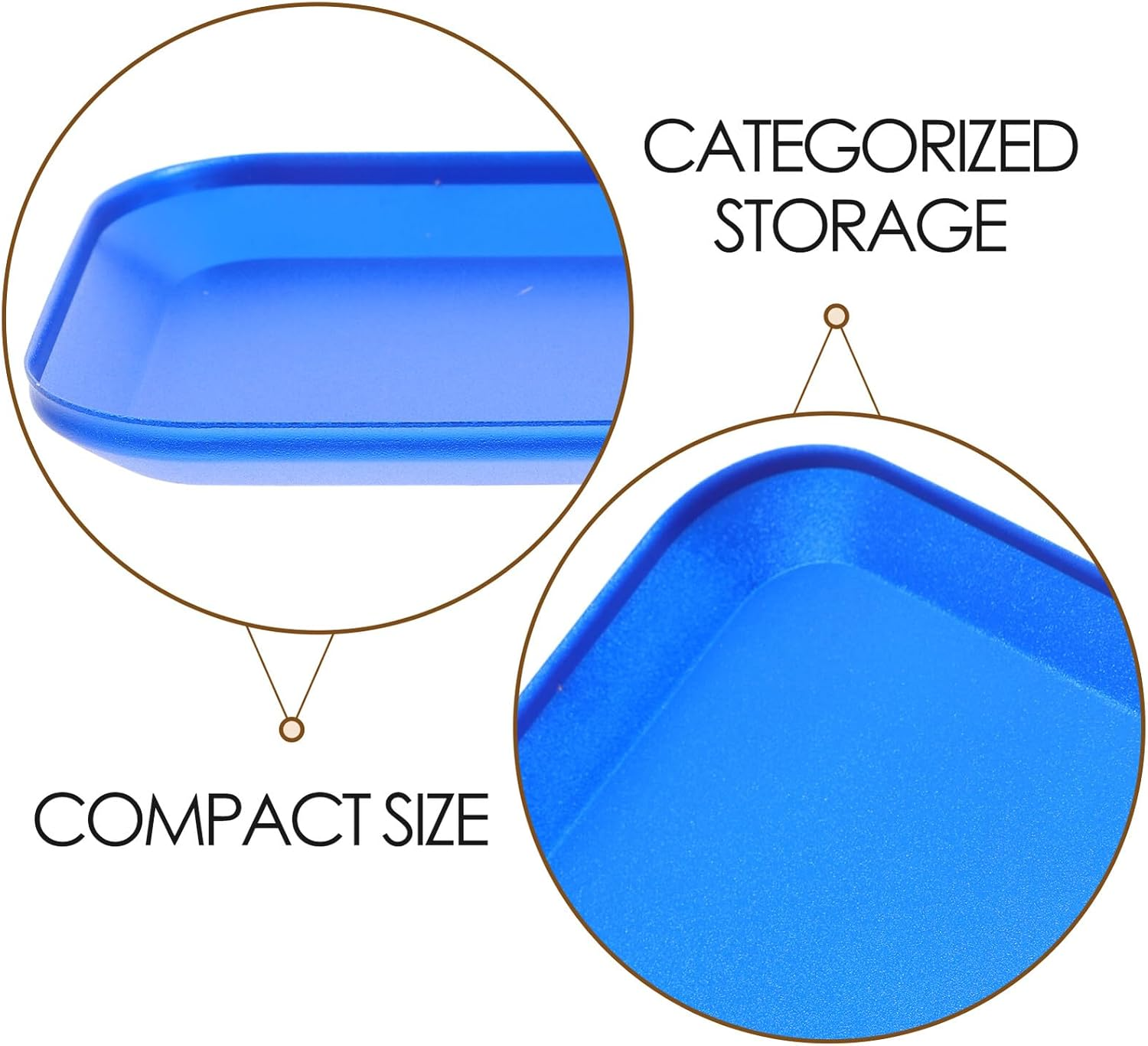 POPETPOP Metal Magnetic Screw Bolts Bowl Tray Navy Blue, Automotive Tools Equipment Parts Holder, Nuts and Bolts Magnetic Tray for Mechanics and Repair Use image number 2