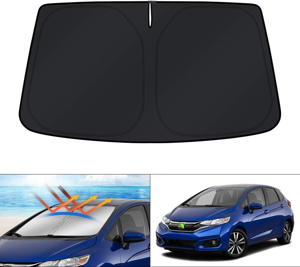 KUST Windshield Sun Shade for Honda Fit 2007-2024 Accessories Sunshade Foldable Window Sun Protector Block UV Rays Keep Car Cooler image number 3
