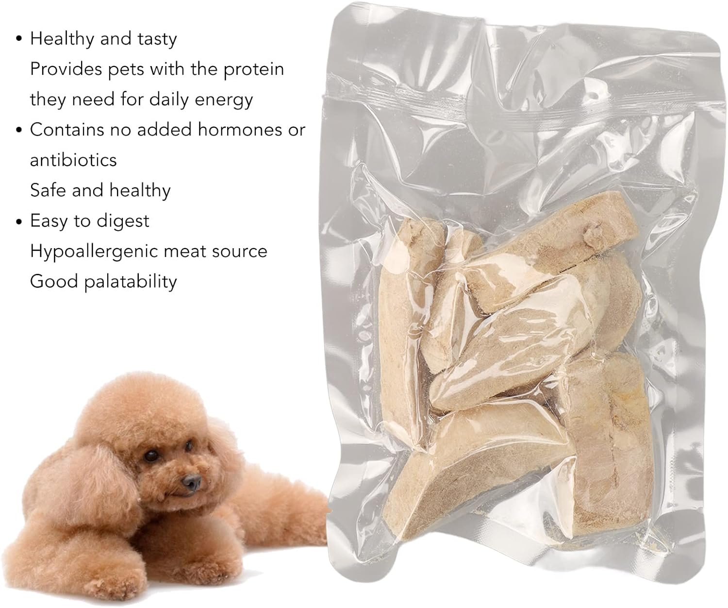 Dogs Freeze Dried Snacks, Freeze Dried Duck Pieces High Protein Healthy Freeze Dried Meat Treat, Pet Munchies Dog Food Nutritious Easy Digestion for Dogs Cats 1.2Oz image number 1