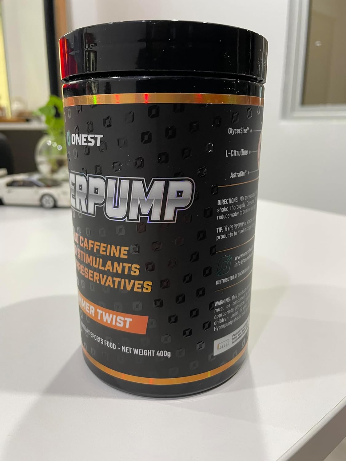 ONEST Hyperpump Stimulant Free Pre Workout Powder &ndash; 400G (25 Servings) Caffeine & Preservatives Free Sports Supplements for Boosted Strength, Speed, Stamina and Muscle Pumps image number 2