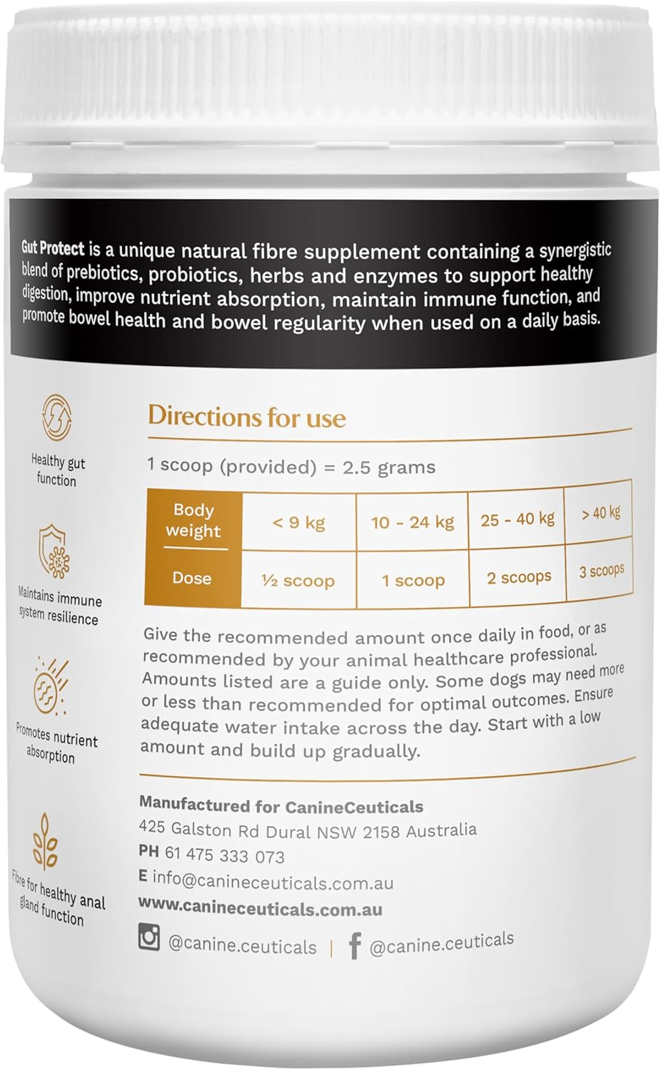 Canineceuticals - the Ultimate Gut Bundle - Digestive Health Support for Dogs - Restore Healthy Intestinal Flora - Promote Gut Healing & Repair - Reduce Inflammation - Normalise Bowel Movements
