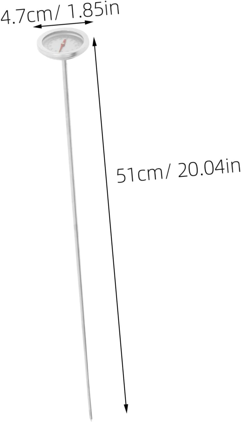IWOWHERO Compost Soil Thermometer Probe for Garden and Outdoor Use 30Cm Long Stem Double Metal Stainless Steel Soil Temperature Measuring Tool image number 4